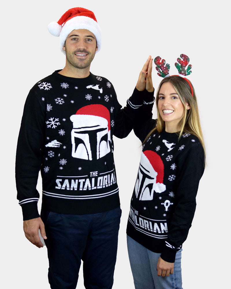 Pull de Noël pour Femme et Homme Couple The Santalorian