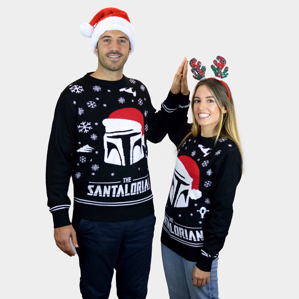 Pull de Noël pour Femme et Homme Couple The Santalorian