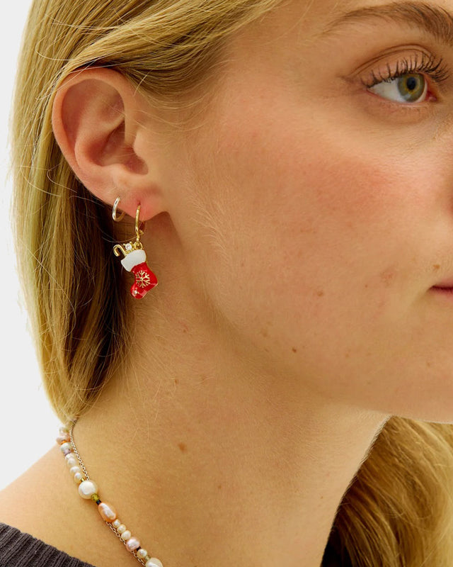 Boucles d'oreilles de Noël Chaussette de Noël