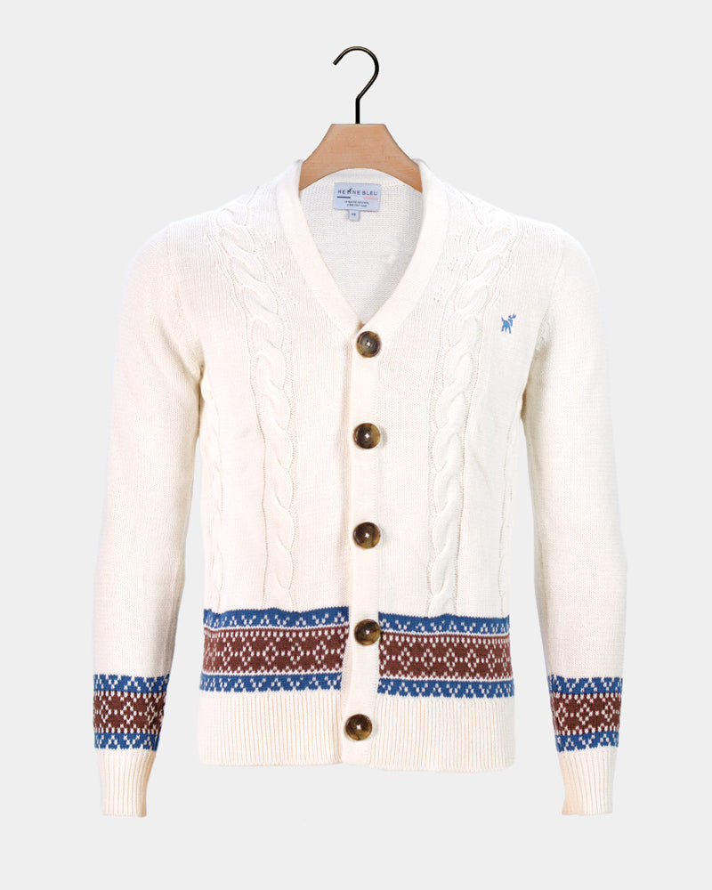 Cardigan Pull pour Femme Renne en Coton Bio