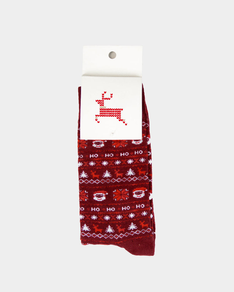 Chaussettes de Noël Rouges Père Noël et Renne
