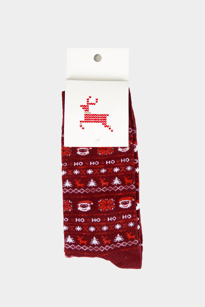 Chaussettes de Noël Rouges Père Noël et Renne