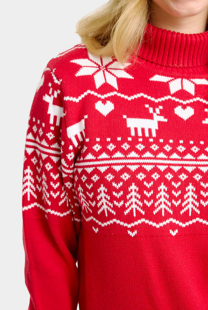 Pull de Noël Couple à Col Roulé Greenlandish Coton Bio