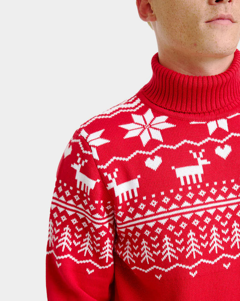 Pull de Noël Homme Col Roulé Greenlandish Coton Bio