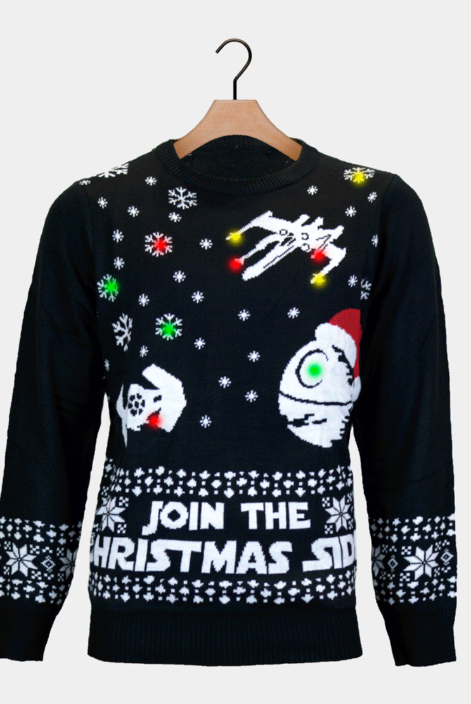 Pull de Noël Couple Lumineux LED Join the Christmas Side