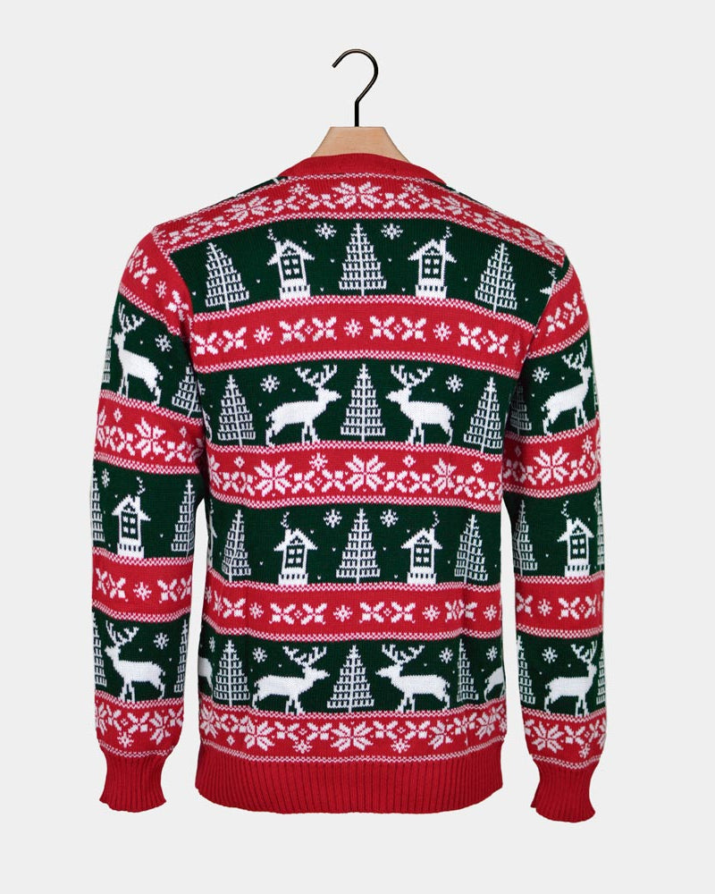 Merry Christmas Pull de Noël pour Couple Rouge et Vert