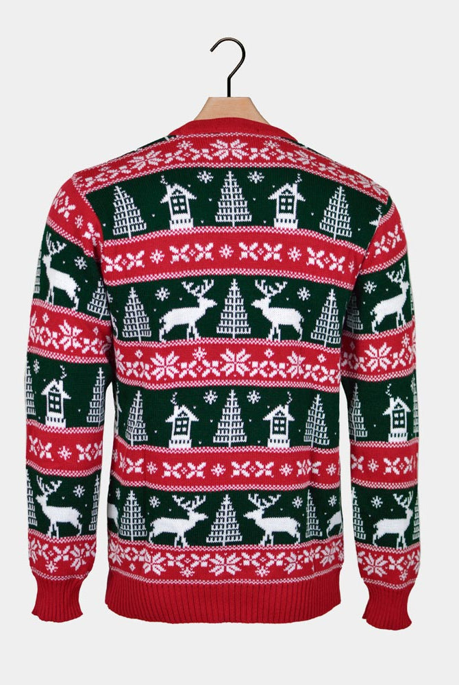 Merry Christmas Pull de Noël pour Couple Rouge et Vert