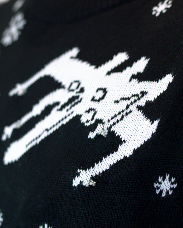 Pull de Noël pour Couple Lumineux LED Join the Christmas Side detail