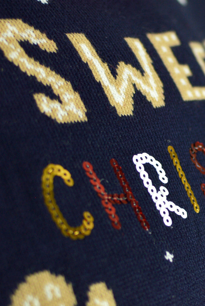 Pull de Noël pour Homme Lumineux LED Bleu Ginger Cookie sweet christmas