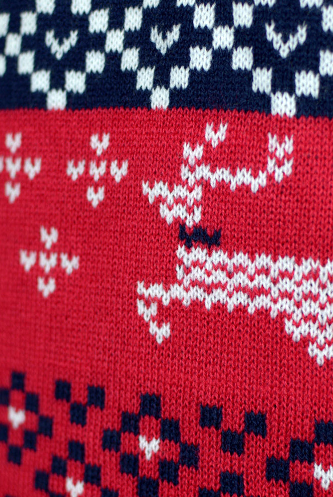 Pull de Noël pour Homme Rouge Canada detail