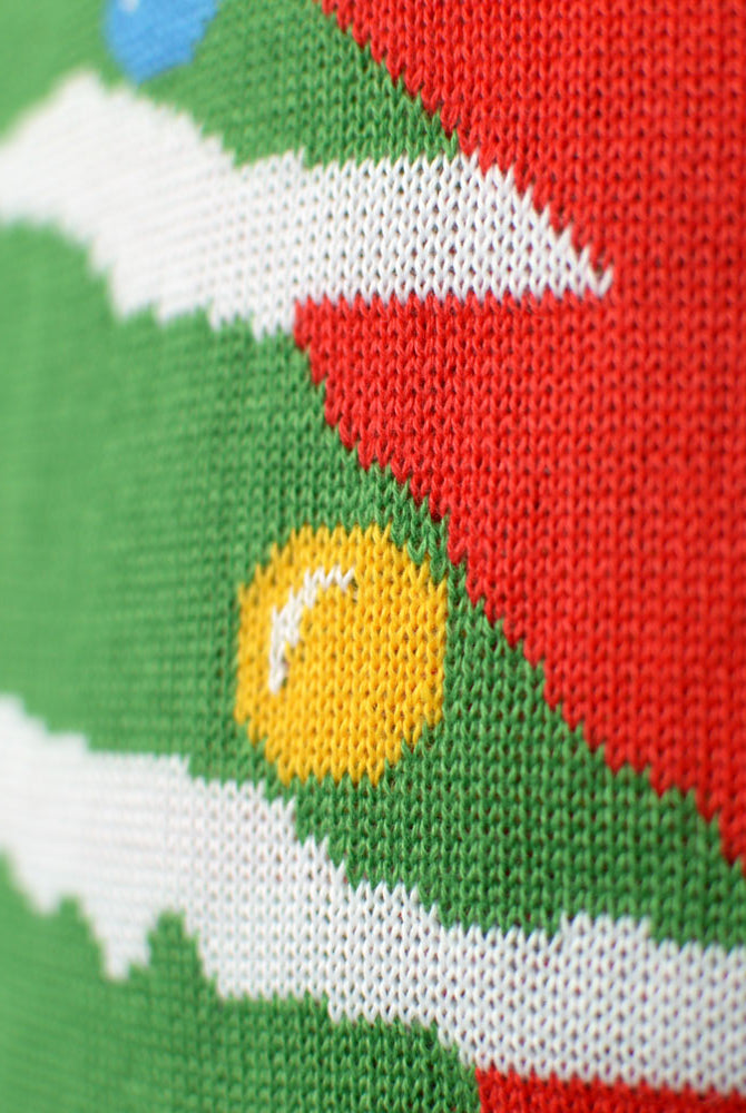 Pull de Noël pour Homme Rouge Sapin de Noël Detail