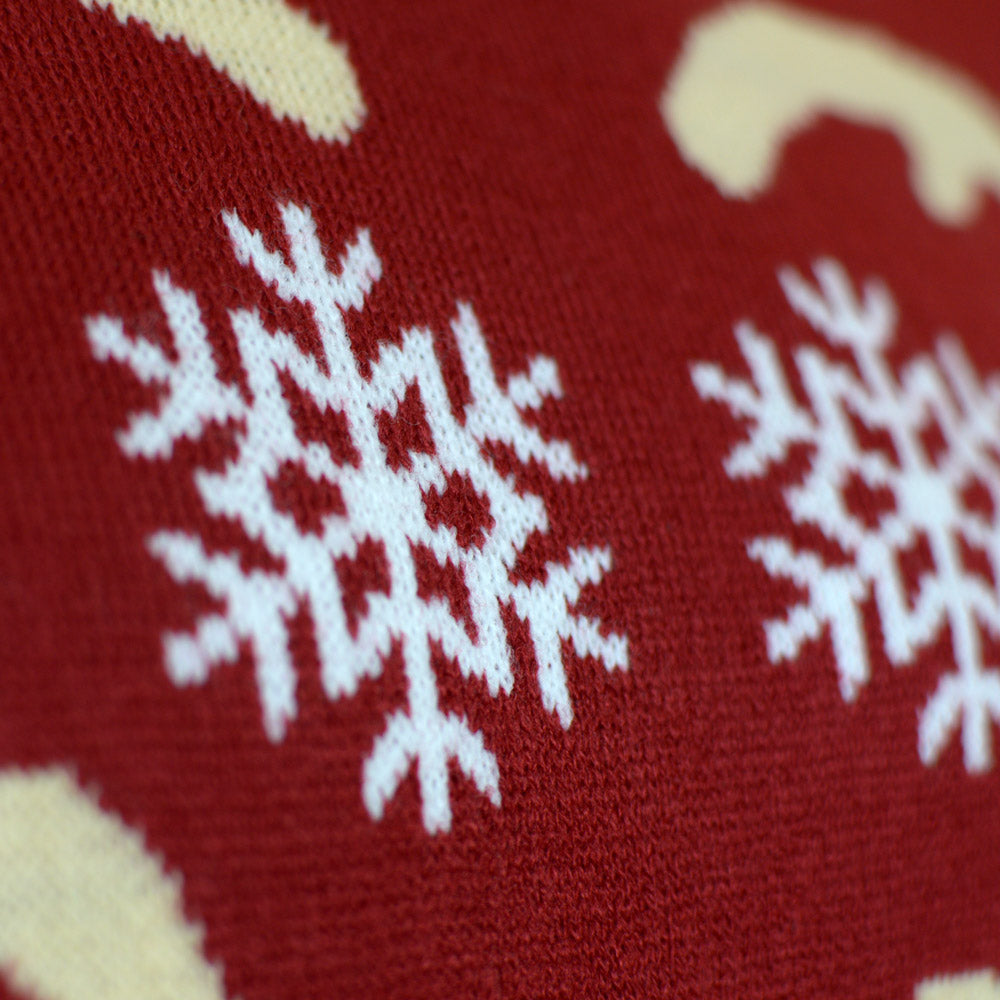 detail Pull de Noël pour Homme avec Rudolph le Renne Rouge