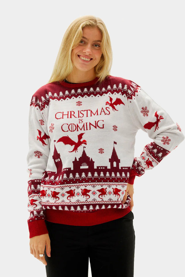 Pull de Noël pour Couple Christmas is Coming femme