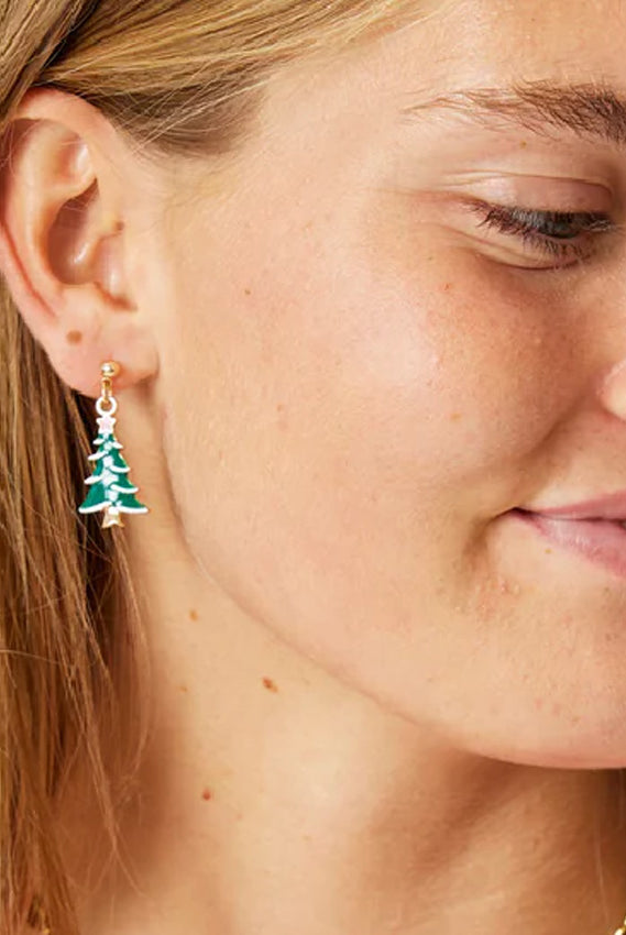Boucles d'oreilles de Noël Sapin de Noël femme