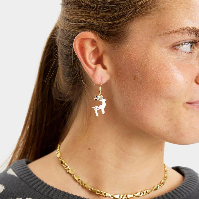Boucles d'oreilles de Noël Renne