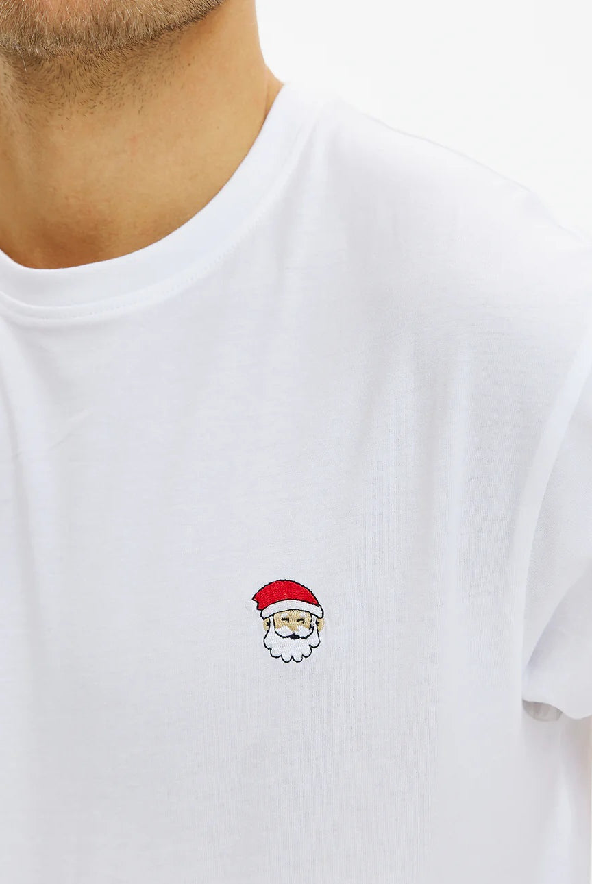 Père Noël T-shirt de Noël pour Homme et Femme Blanc