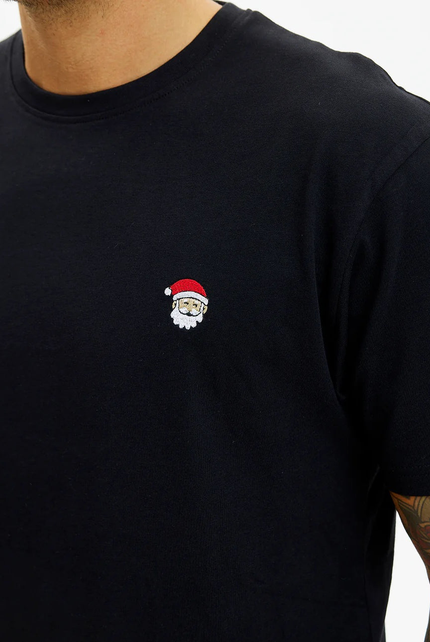 Père Noël T-shirt de Noël pour Homme et Femme Noir