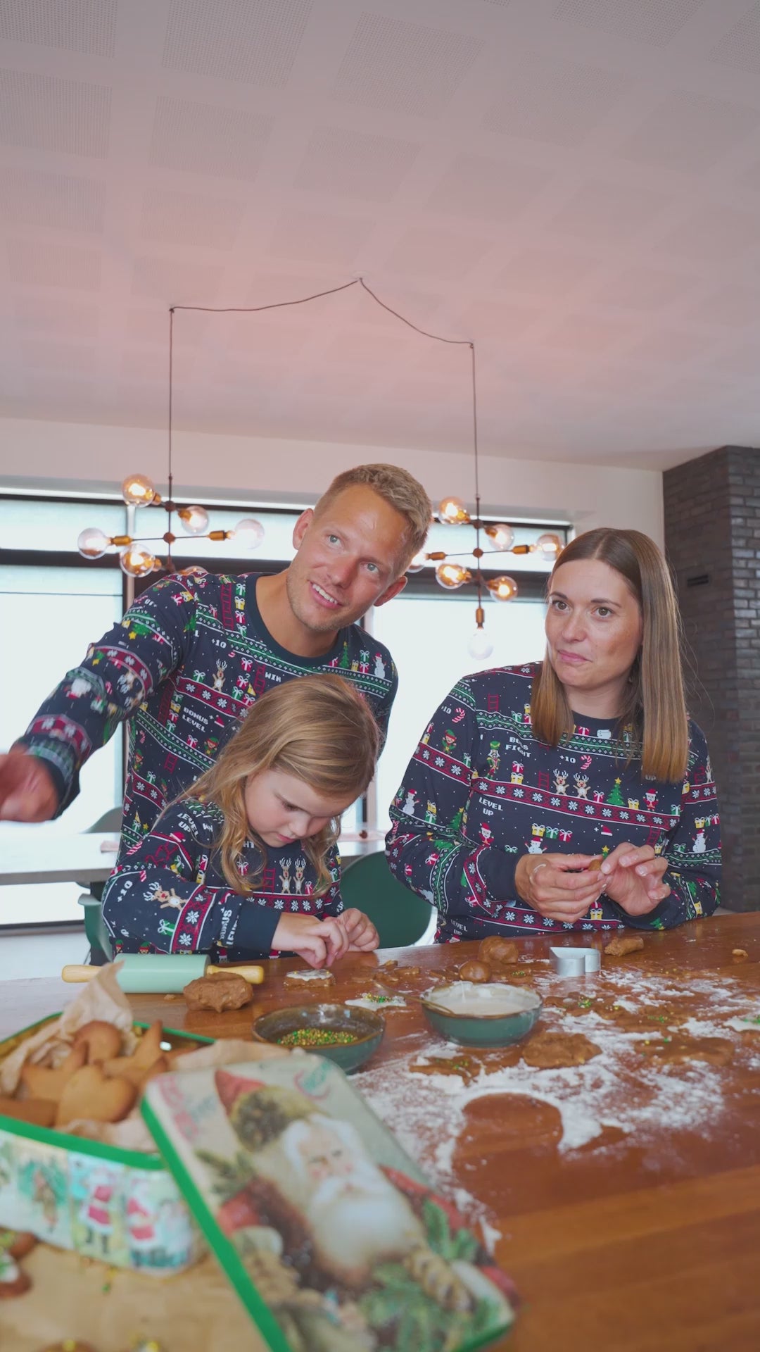Pyjama de Noël Familial Jeux Vidéo Rétro
