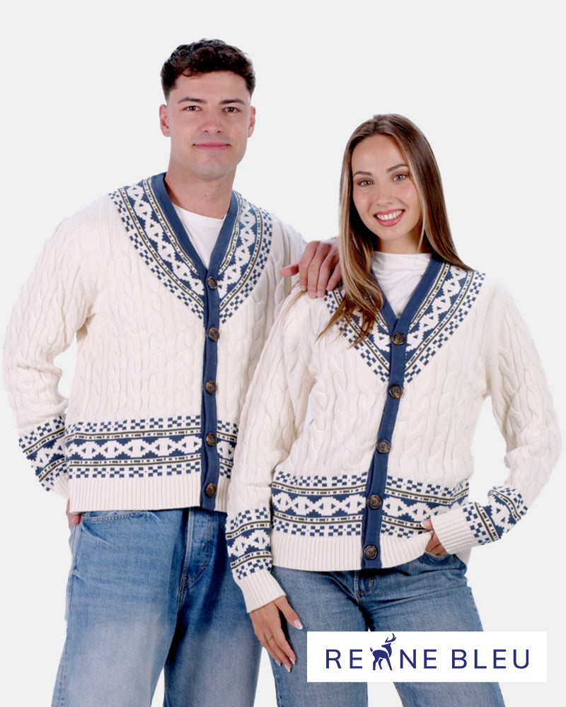 Pull pour Couple Cardigan Cottage de Rêve en Coton Bio