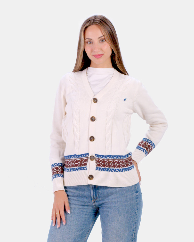 Pull pour Couple Cardigan Renne en Coton Bio Femme