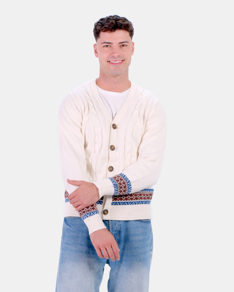 Pull pour Couple Cardigan Renne en Coton Bio Homme