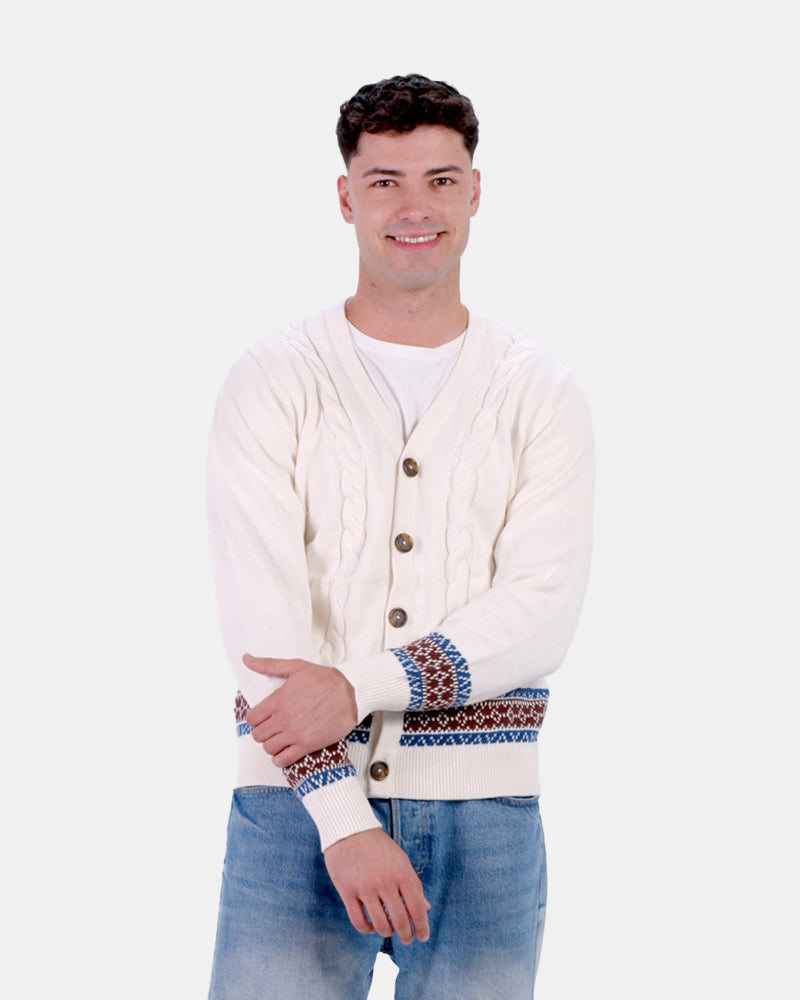 Pull pour Couple Cardigan Renne en Coton Bio Homme