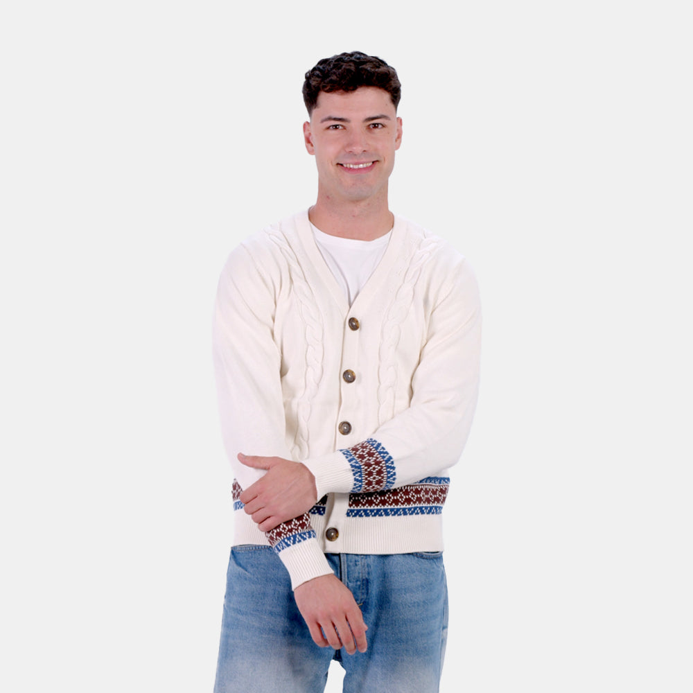 Pull pour Couple Cardigan Renne en Coton Bio Homme
