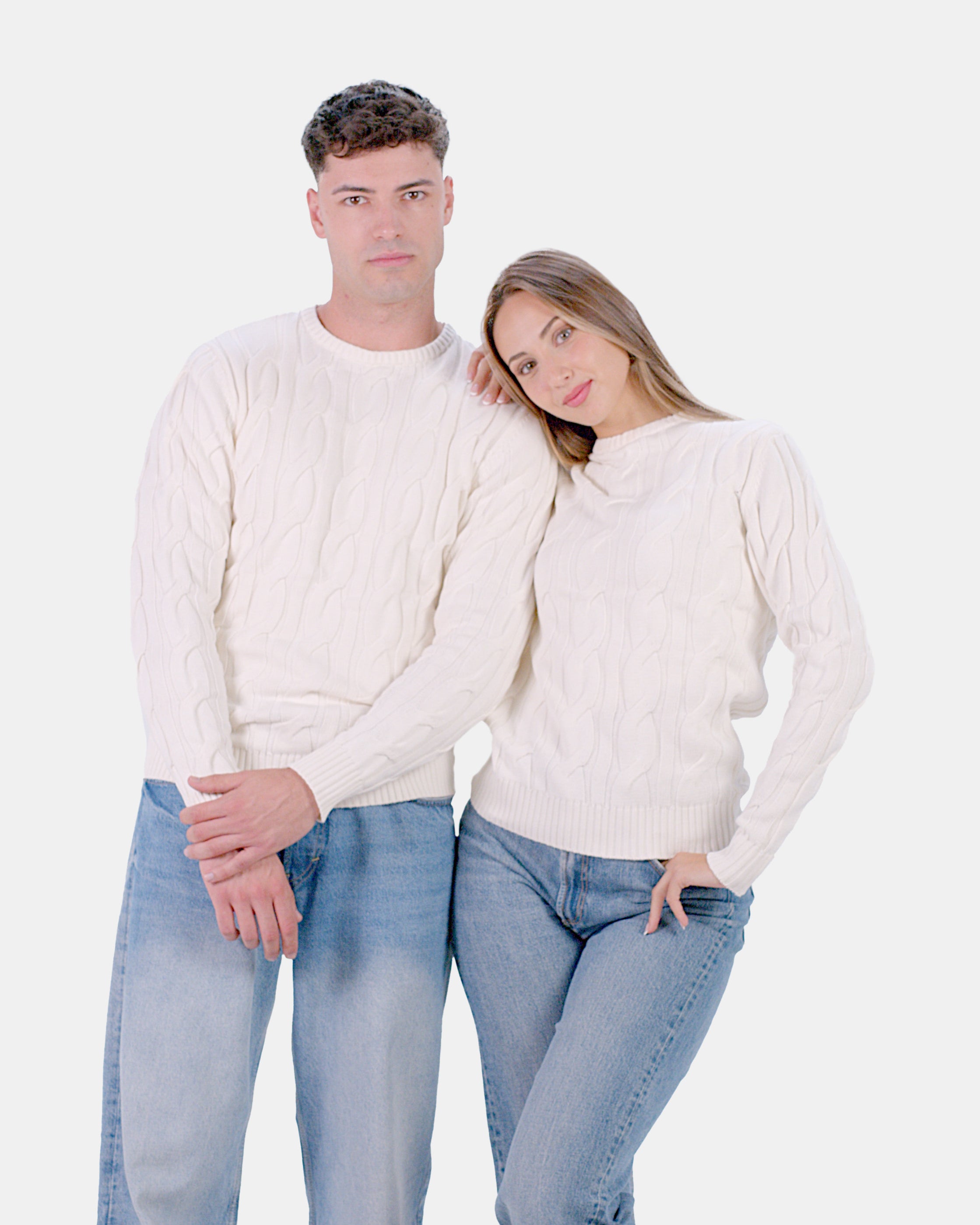 Pull pour Couple Neige en Coton Bio