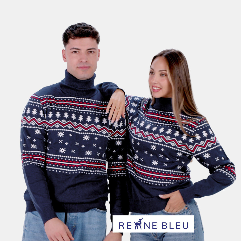 Pull pour Couple Perle Givrée en Coton Bio