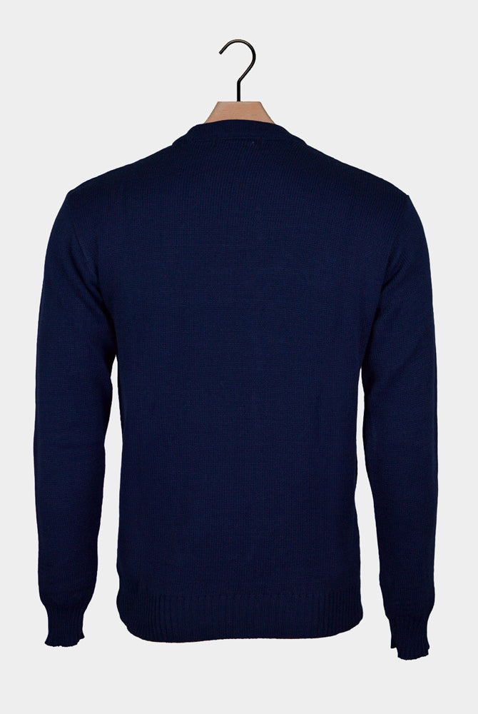 Pull de Noël Couple Bleu Marine Bonhomme de Neige