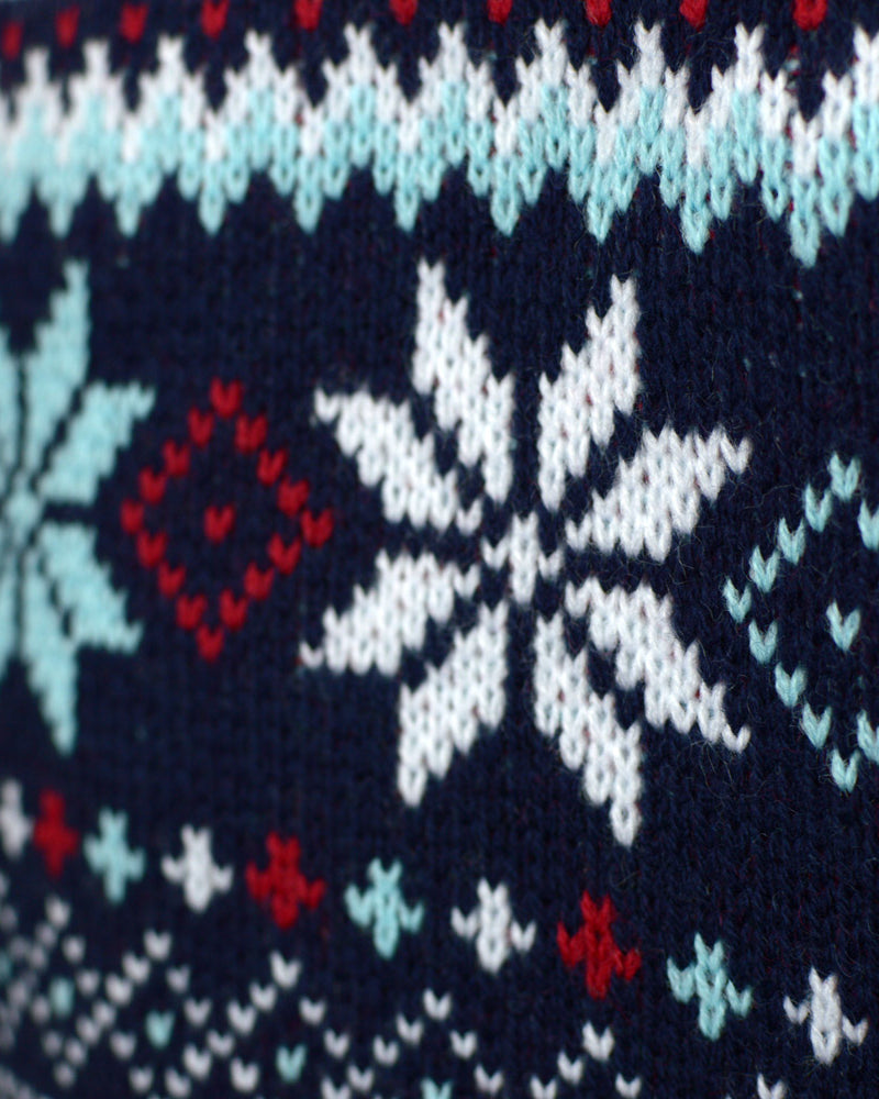 Pull de Noël Bleu Marine Merry Christmas
