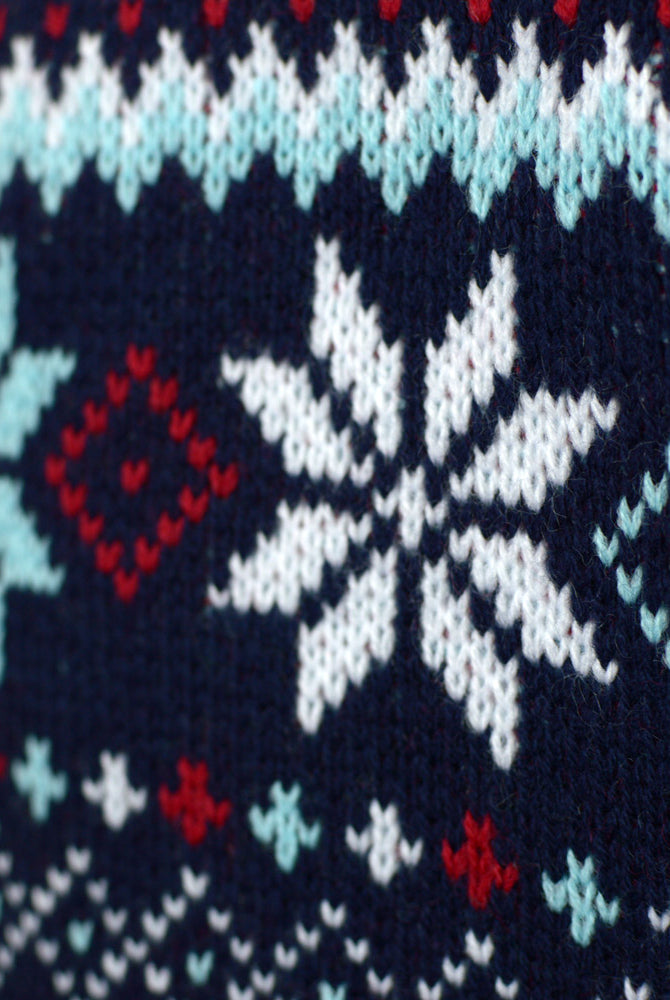 Pull de Noël Bleu Marine Merry Christmas