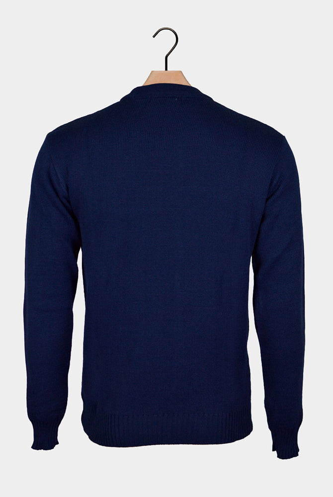 Pull de Noël Couple Bleu Marine Renne du Père Noël