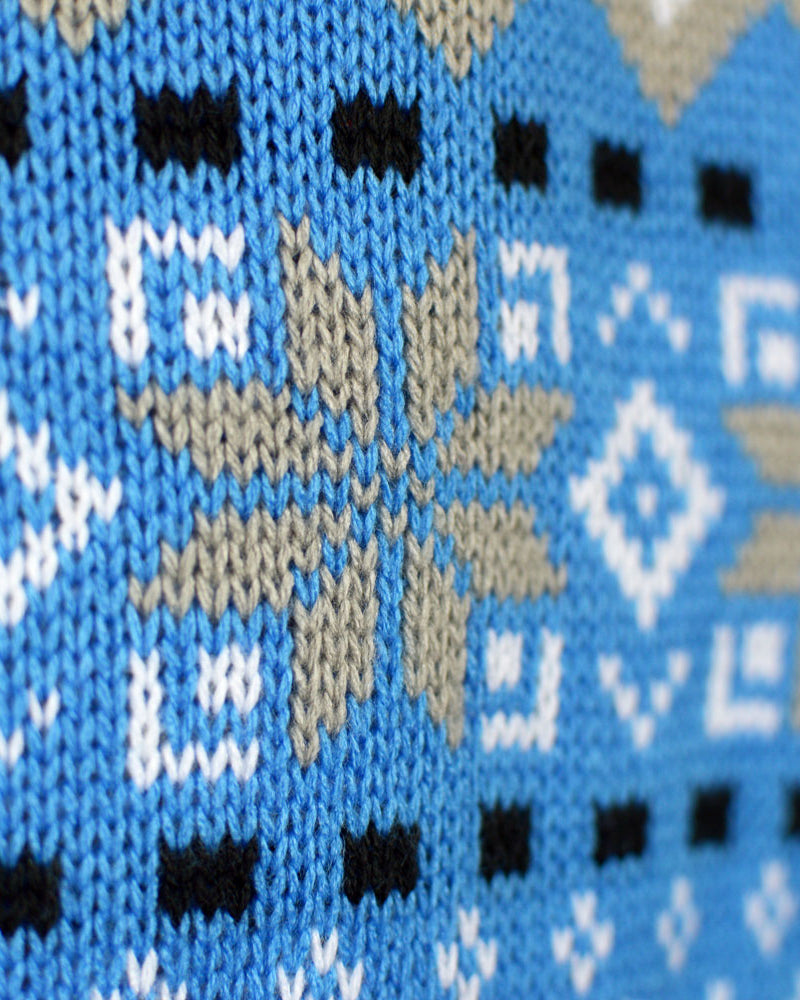 Pull de Noël Chic pour Homme Blanc, Gris et Bleu