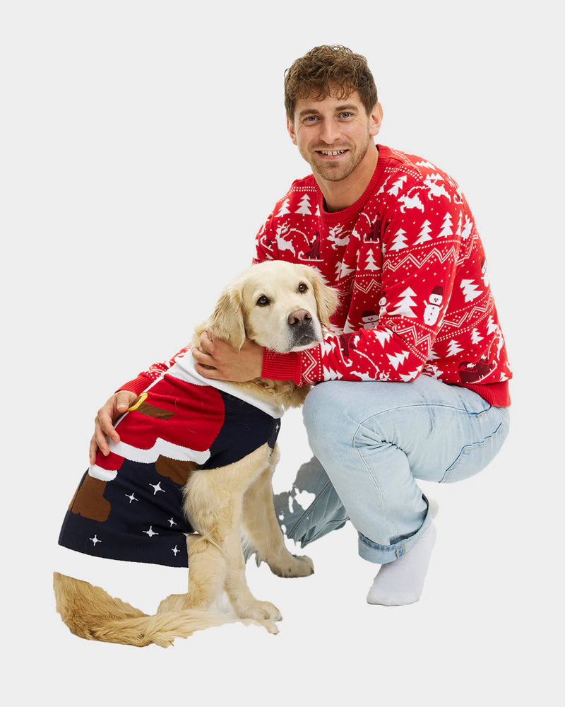 Pull de Noël pour Chien Costume du Père Noël Homme