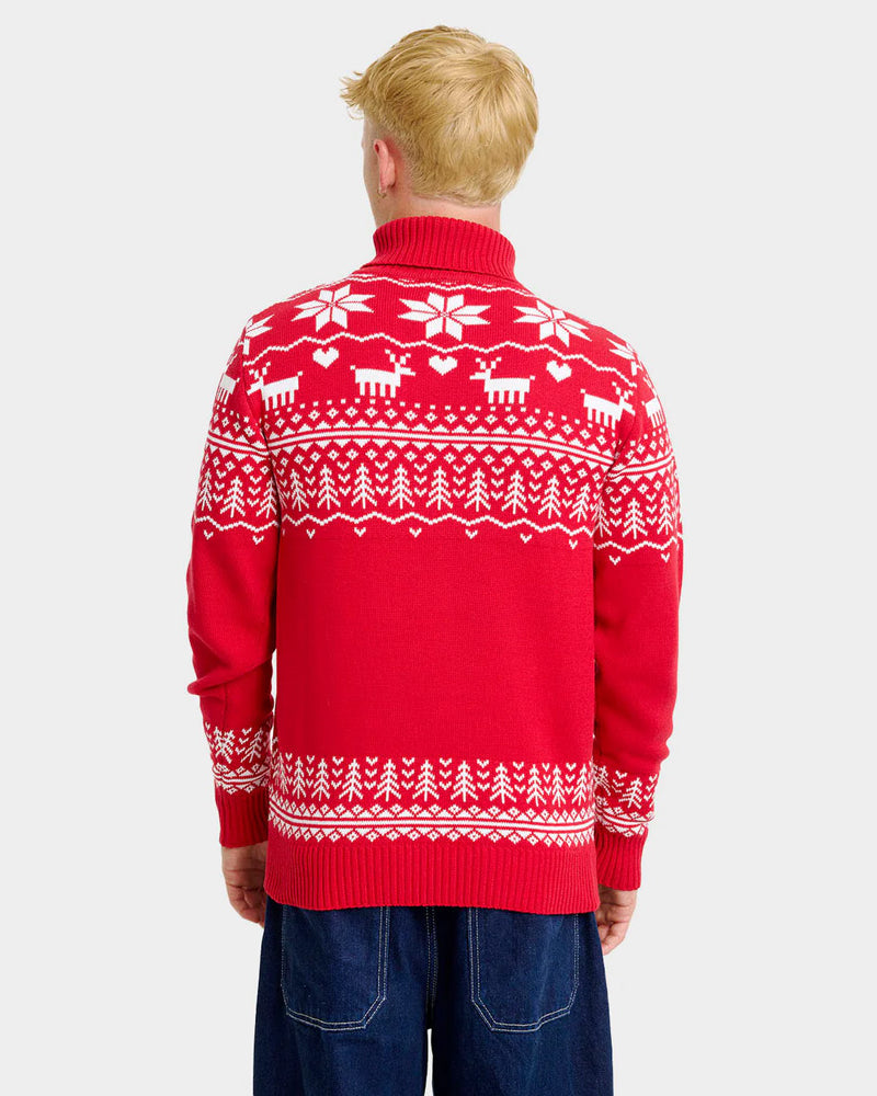Pull de Noël Homme à Col Roulé Greenlandish en Coton Bio