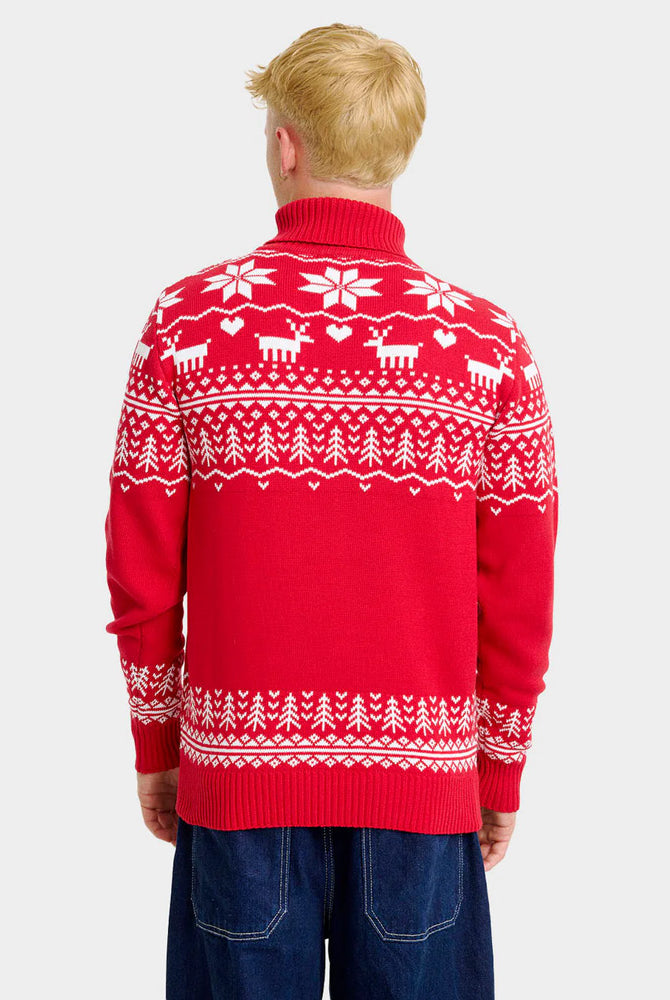 Pull de Noël Homme à Col Roulé Greenlandish en Coton Bio