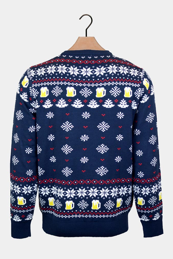 Beer Pocket 3D Pull de Noël pour Couple