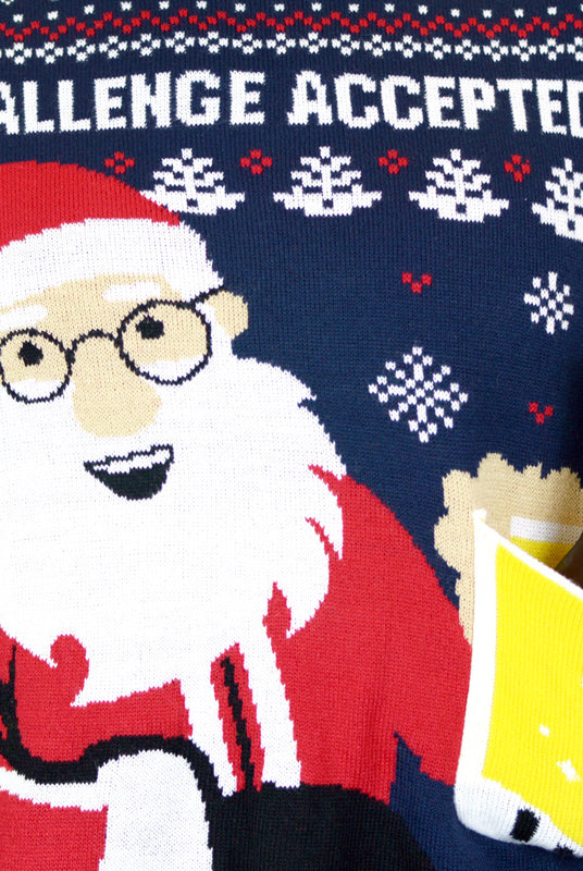 detail Pull de Noël pour Couple Beer Pocket 3D