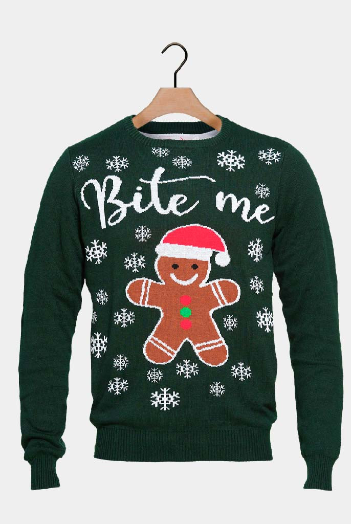 Pull de Noël pour Couple Bonhomme de Pain d'épices Coton Bio
