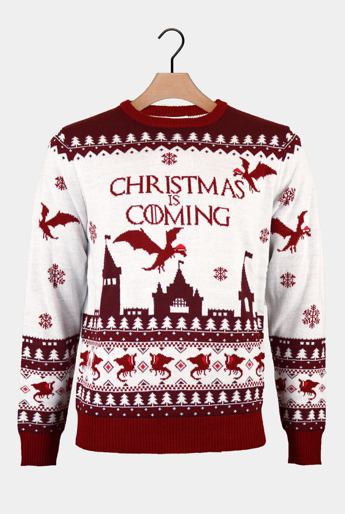 Pull de Noël Rouge Couple Christmas is Coming