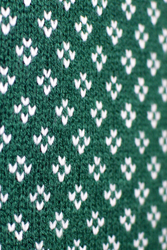 Pull de Noël pour Couple Classique Vert et Blanc Chic