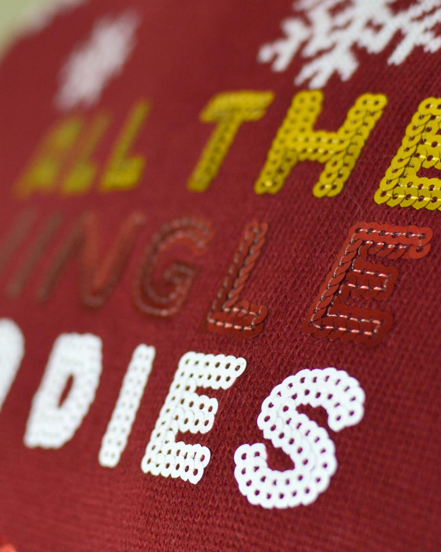 Pull de Noël pour Couple Jingle Ladies Sequins detail
