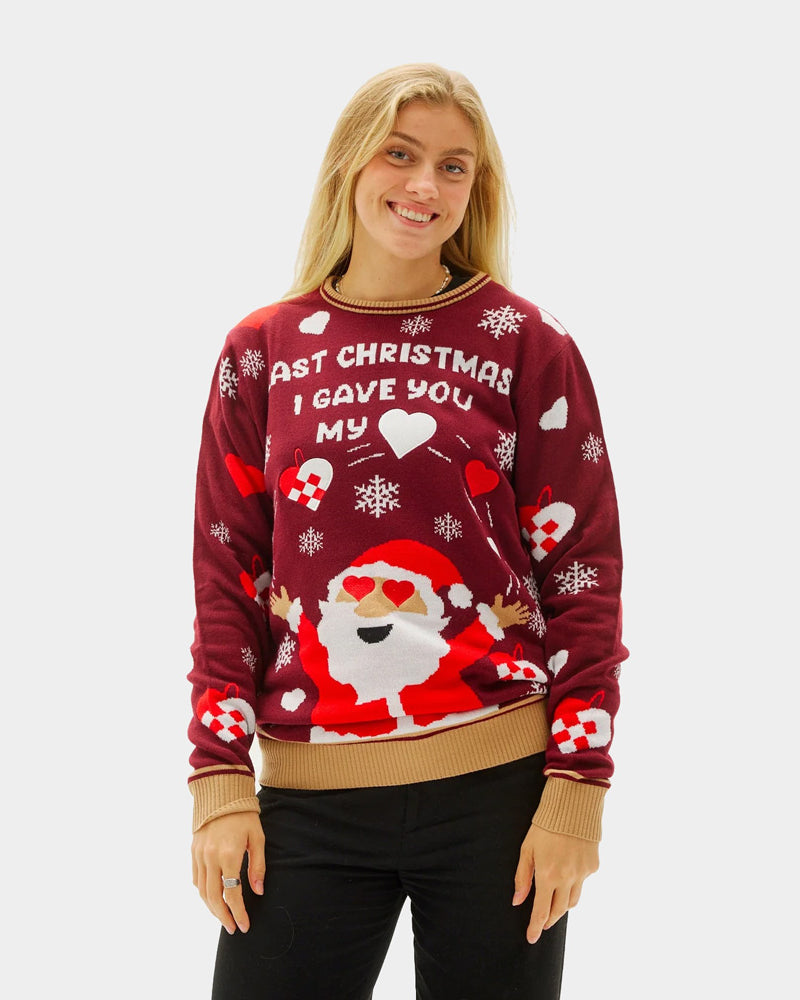 femme Pull de Noël pour Couple Last Christmas I gave you my Heart