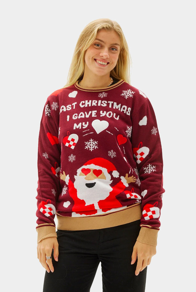 femme Pull de Noël pour Couple Last Christmas I gave you my Heart
