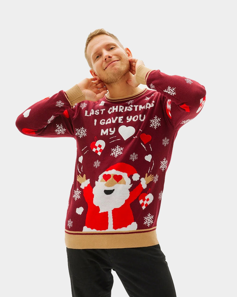 homme Pull de Noël pour Couple Last Christmas I gave you my Heart