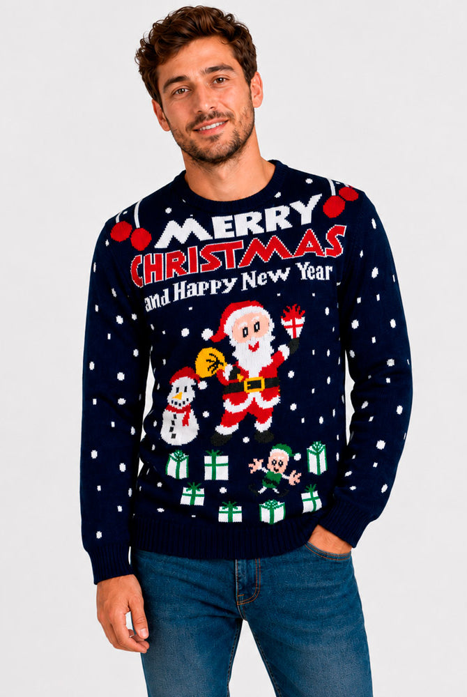 Pull de Noël pour Couple Merry Christmas and Happy New Year Homme