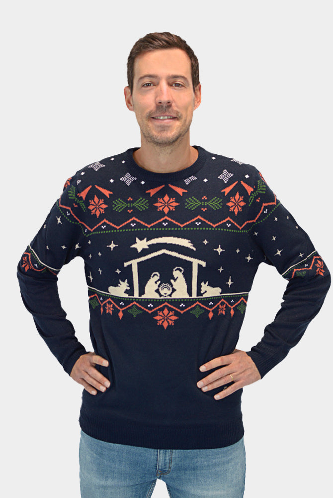 Pull de Noël pour Couple Nativity Homme