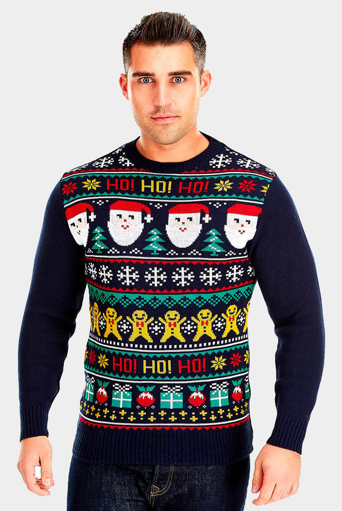 Pull de Noël pour Couple Père Noël Ho Ho Ho! homme