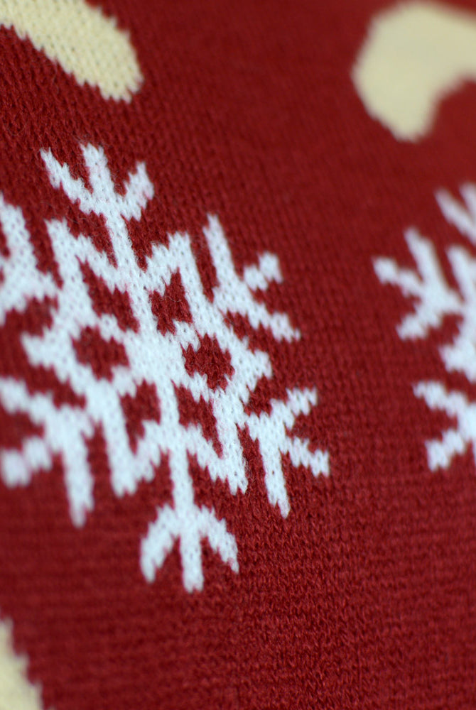 detail Pull de Noël pour Couple avec Rudolph le Renne Rouge